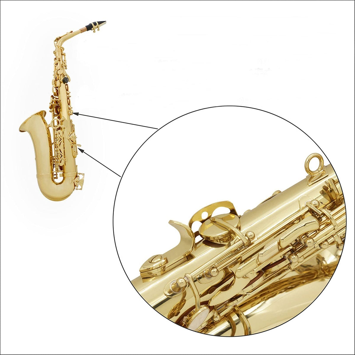 Golden E Flat Alto Saxophone Set J863