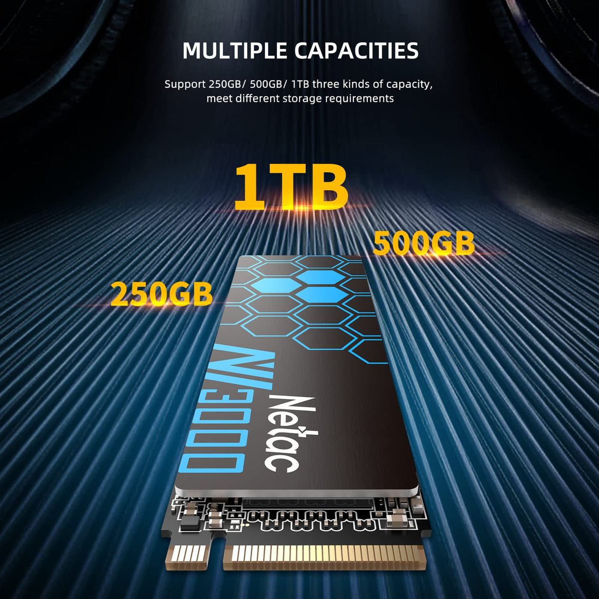 1TB NVMe PCIe Gen3x4 M.2 Internal Solid State Drive with Aluminum Heatspreader U35358