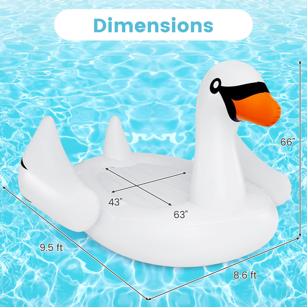 4-Person Inflatable Pool Float with Cup Holders O203