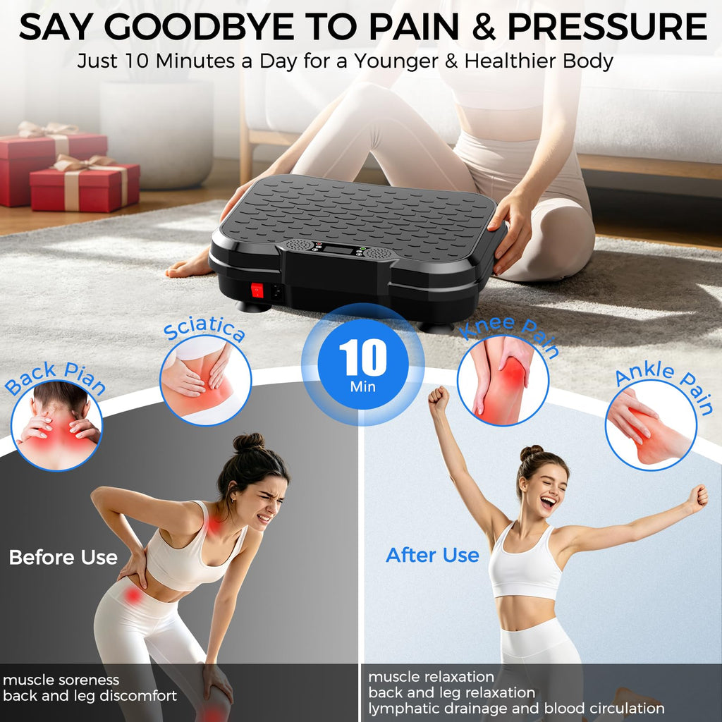 Vibration Plate Exercise Machine with Resistance Bands Z44383