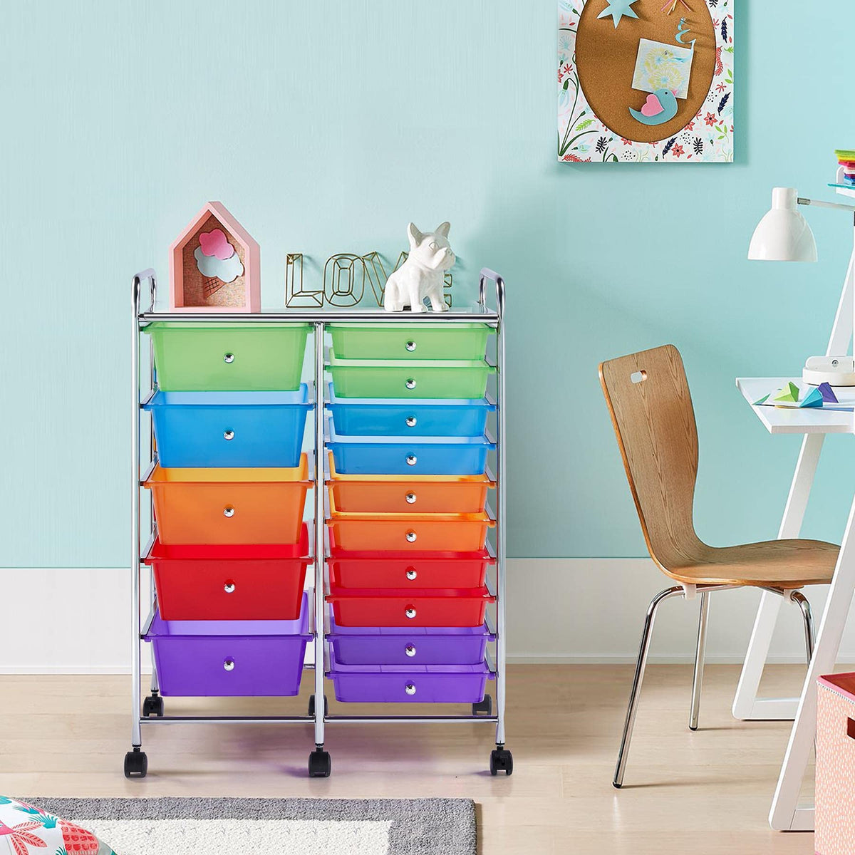 15 Drawer Rolling Storage Cart X32466