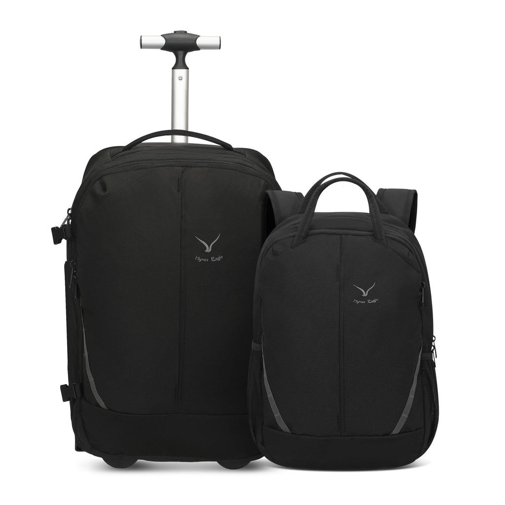 Rolling Backpack with Wheels 43L Jet Black J56438