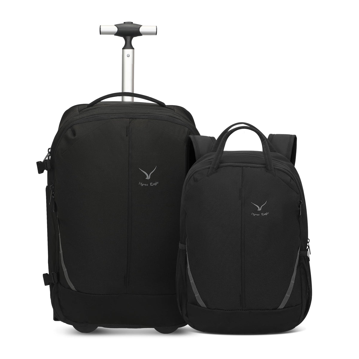 Rolling Backpack with Wheels 43L Jet Black J56438