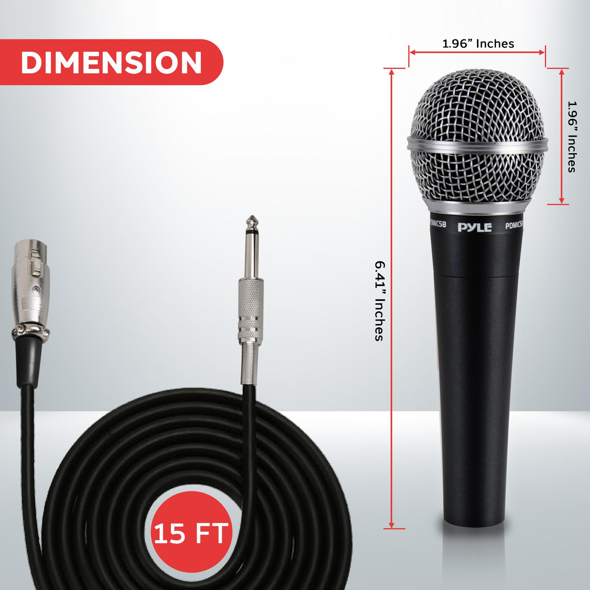 4-Pack Unidirectional Handheld Dynamic Microphone with XLR Cable J455