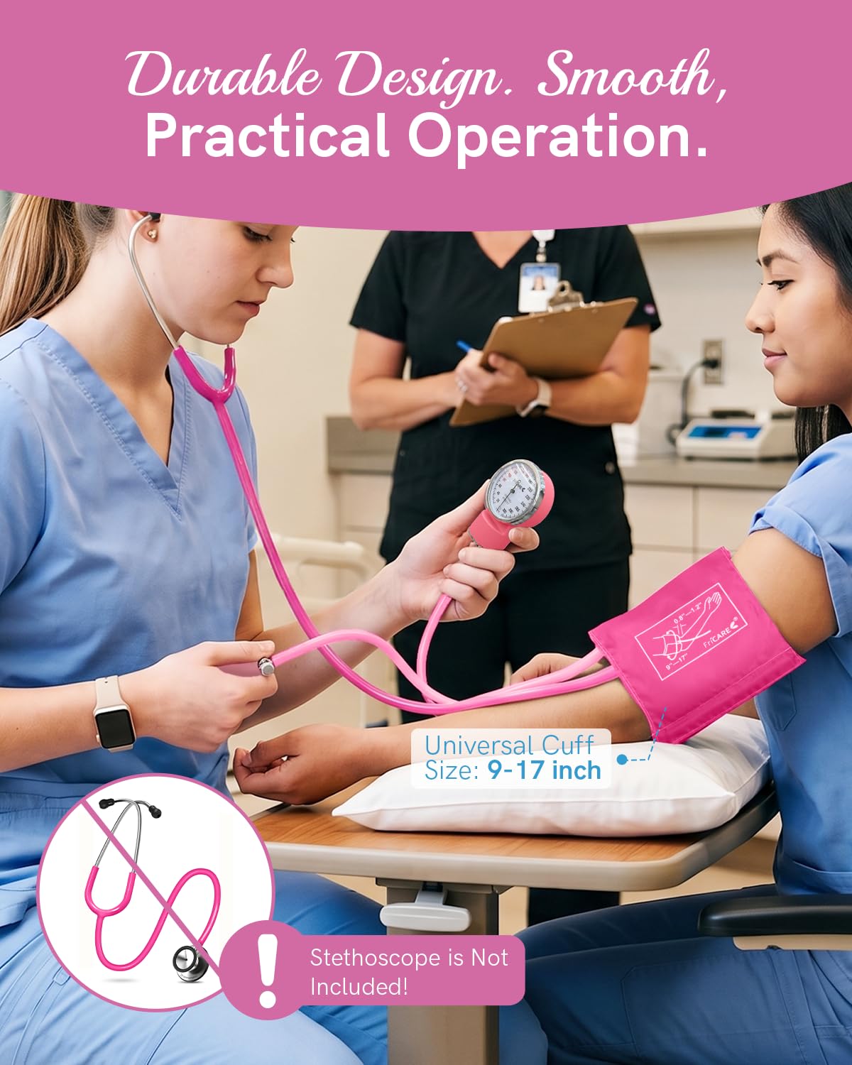 Pink Manual Blood Pressure Cuff F271274