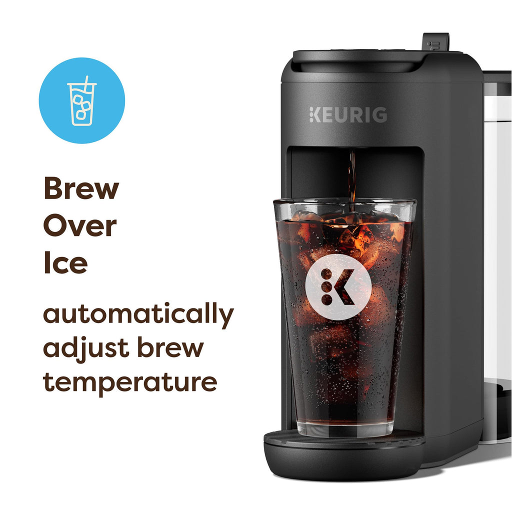 Single-Serve K-Cup Pod Coffee Maker, 3 Cup Sizes, 50 oz Removable Reservoir, Matte Black T71401