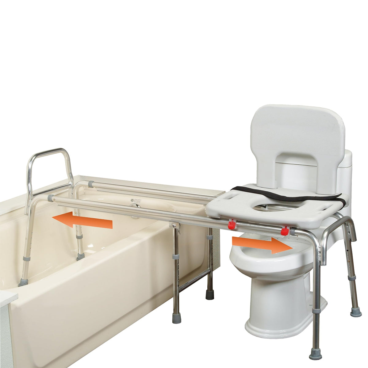 Toilet-to-Tub Transfer Bench with Cut Out Seat T3398