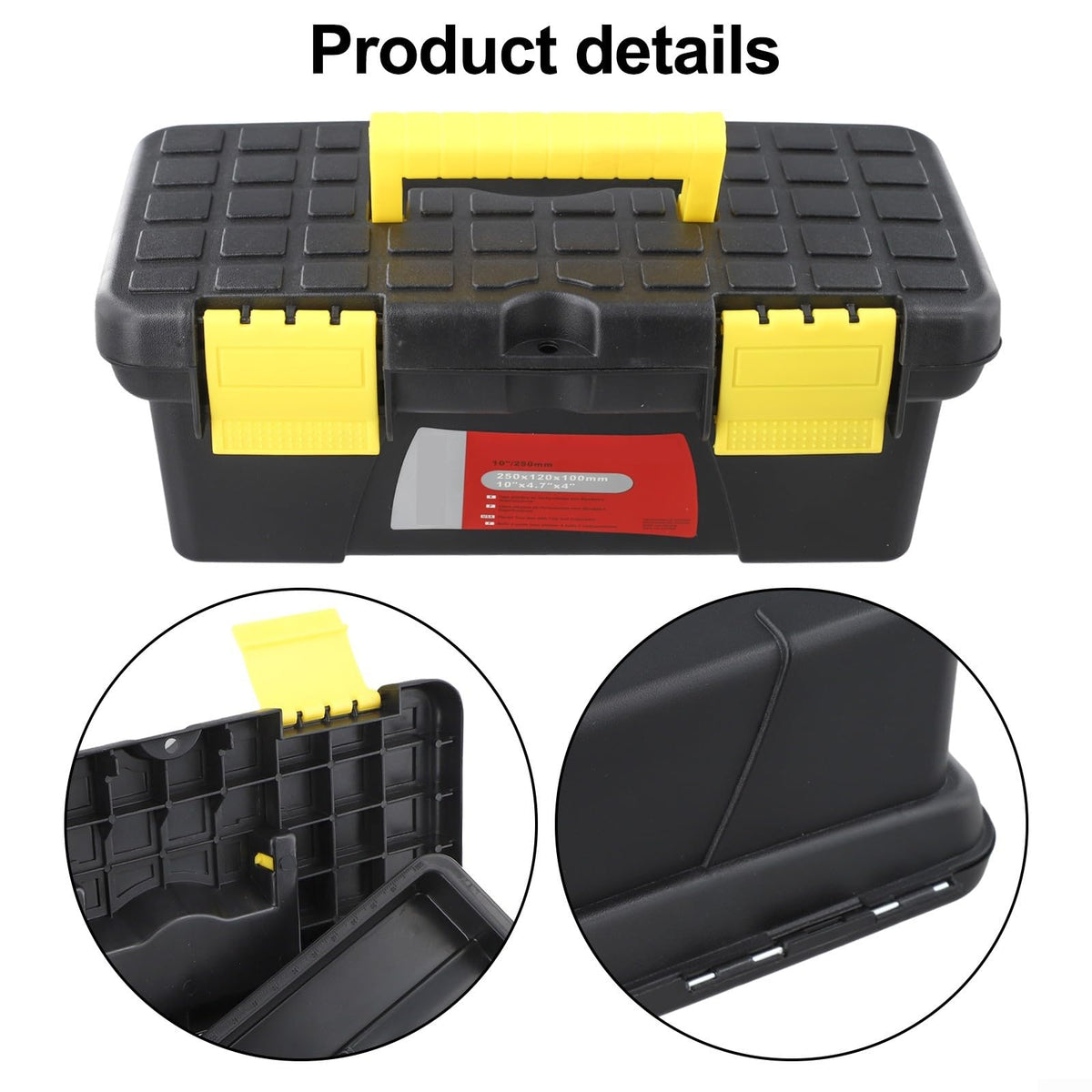 10 Inch Plastic Toolbox with 2 Layer Organization V641127