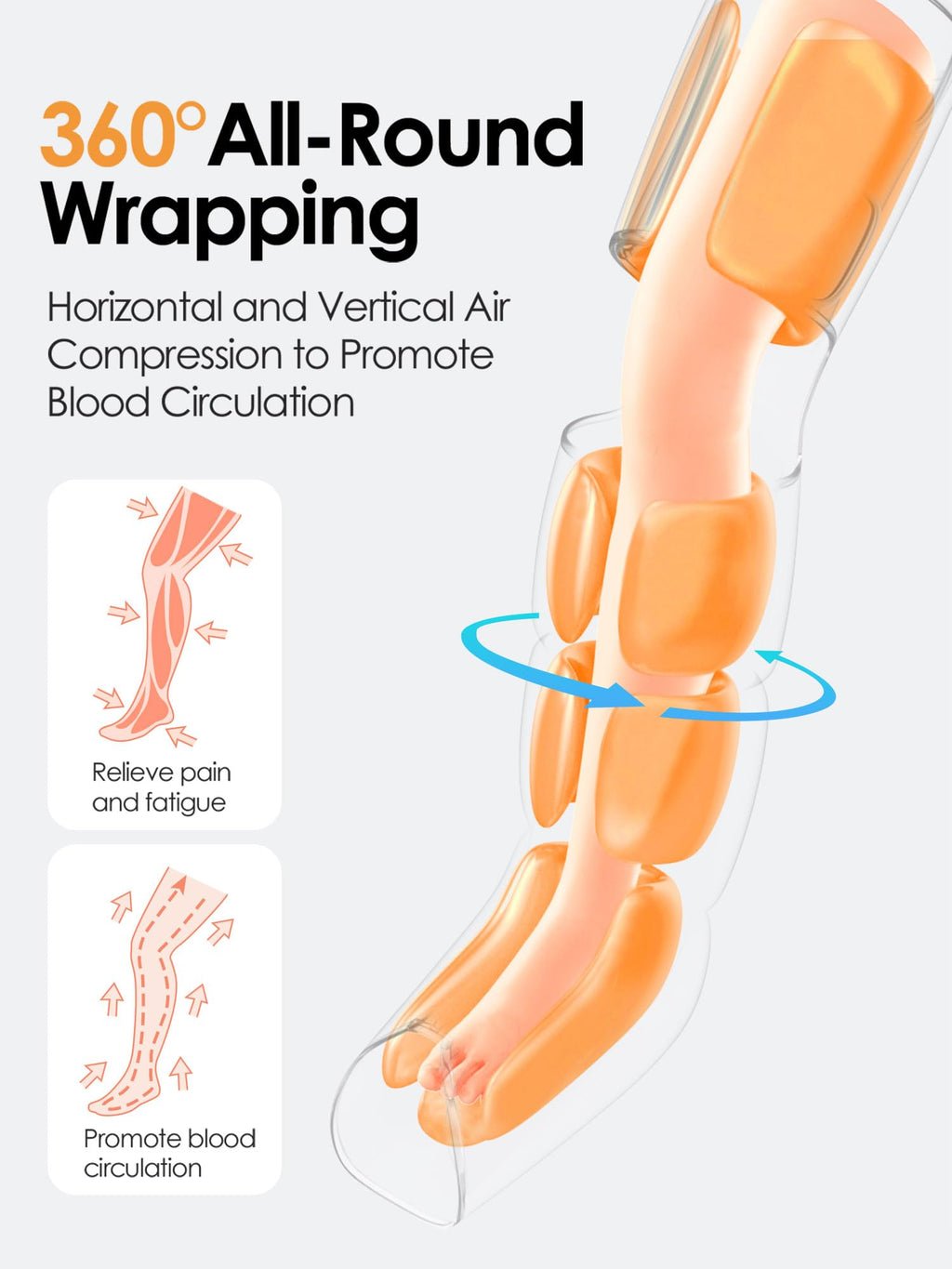 Air Compression Leg Massager with Heat T80104