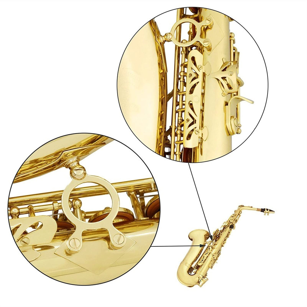 Golden E Flat Alto Saxophone Set J863