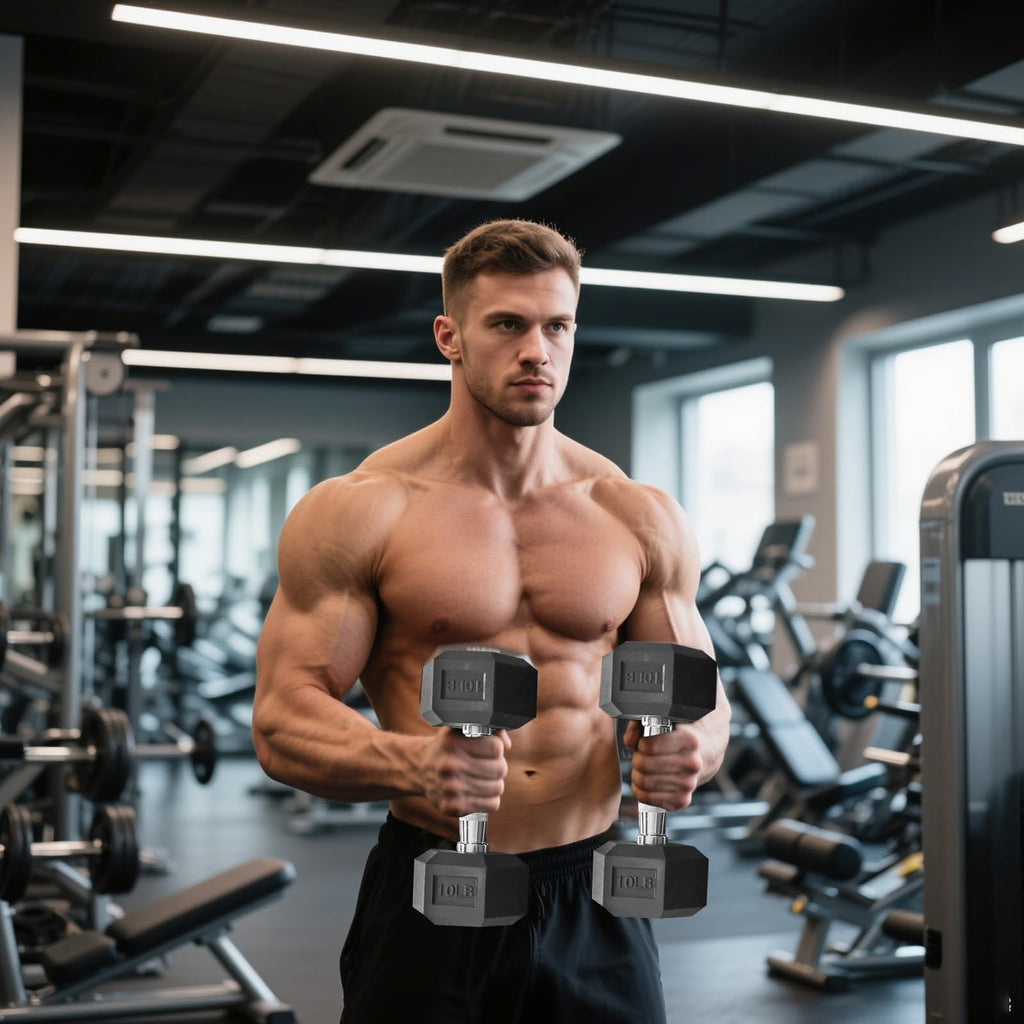 15 lb-550 lb Rubber Hex Dumbbell Set W31317