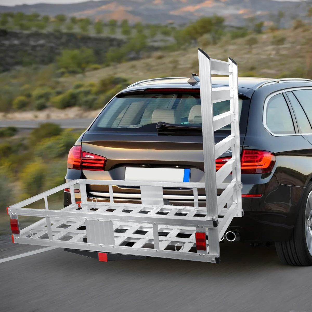 Aluminum Hitch Cargo Carrier with Ramp T998