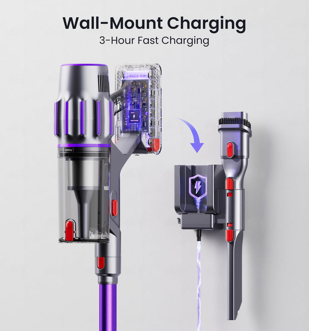 650W 55KPA Cordless Stick Vacuum with Smart Display C76153