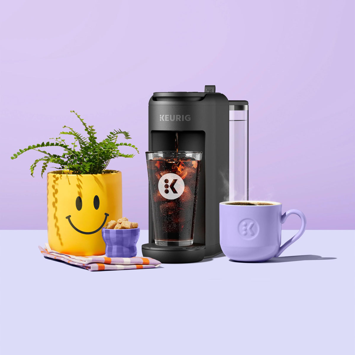 Single-Serve K-Cup Pod Coffee Maker, 3 Cup Sizes, 50 oz Removable Reservoir, Matte Black T71401