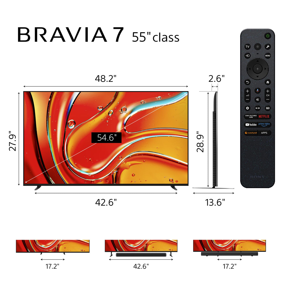 55 Inch Mini LED QLED 4K HDR Smart Google TV D557
