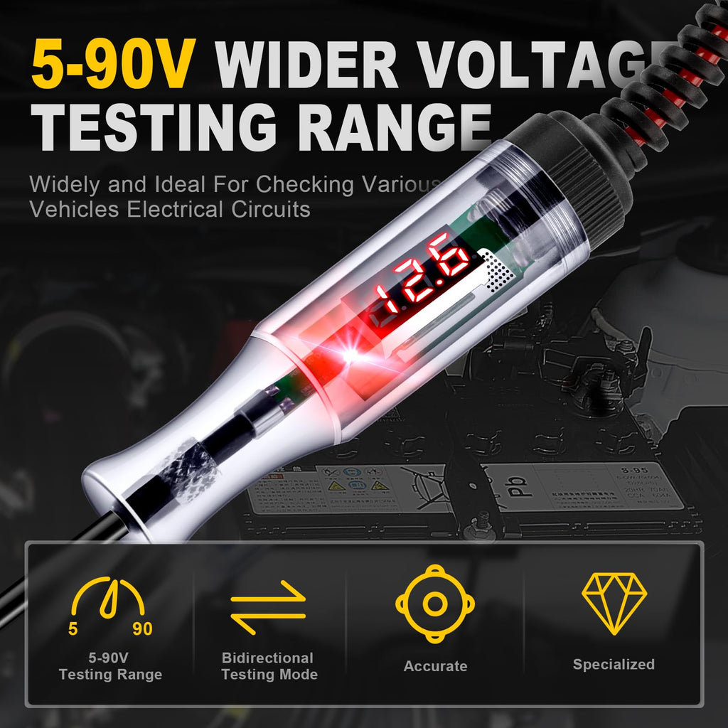5-90V Digital LED Circuit Tester with Voltage Display H6089