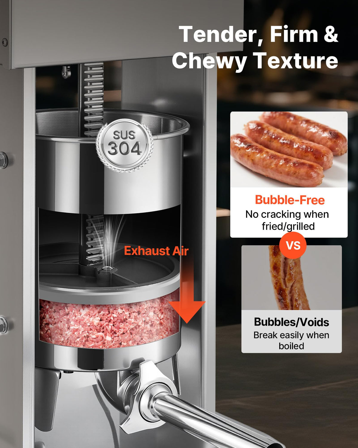 15 L Stainless Steel Electric Sausage Stuffer with 4 Stuffing Tubes G234