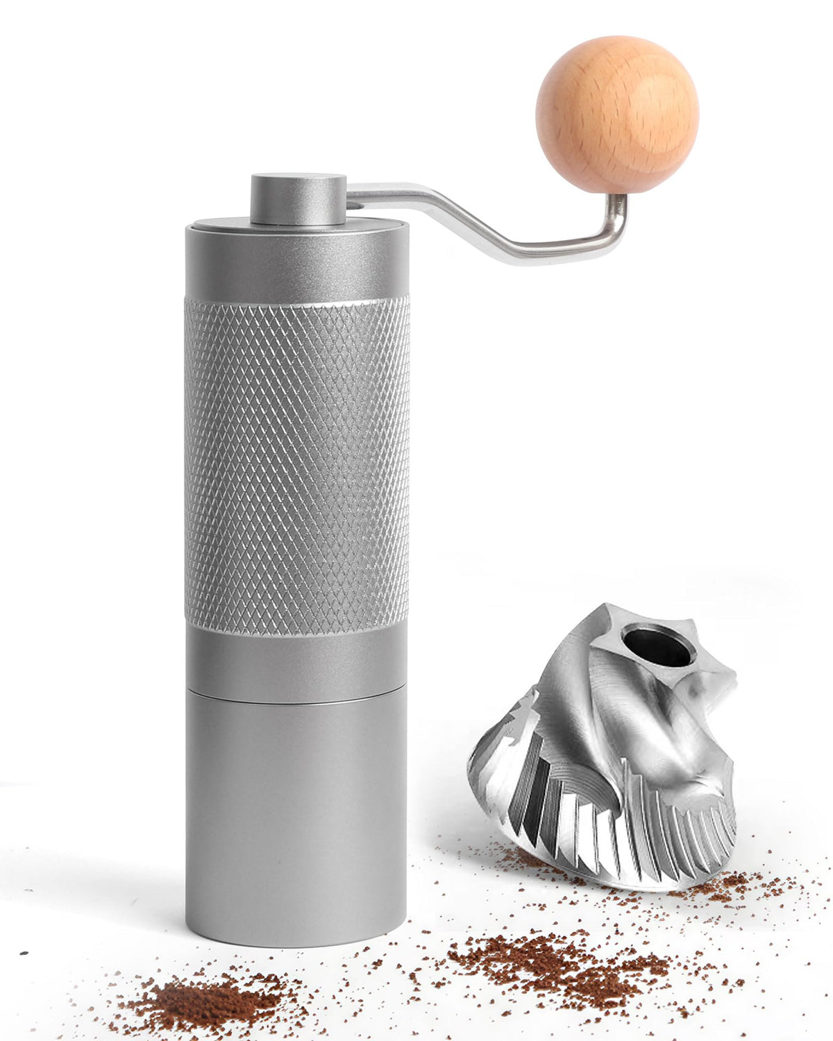 Manual Stainless Steel Conical Burr Coffee Grinder with Adjustable Settings K87740
