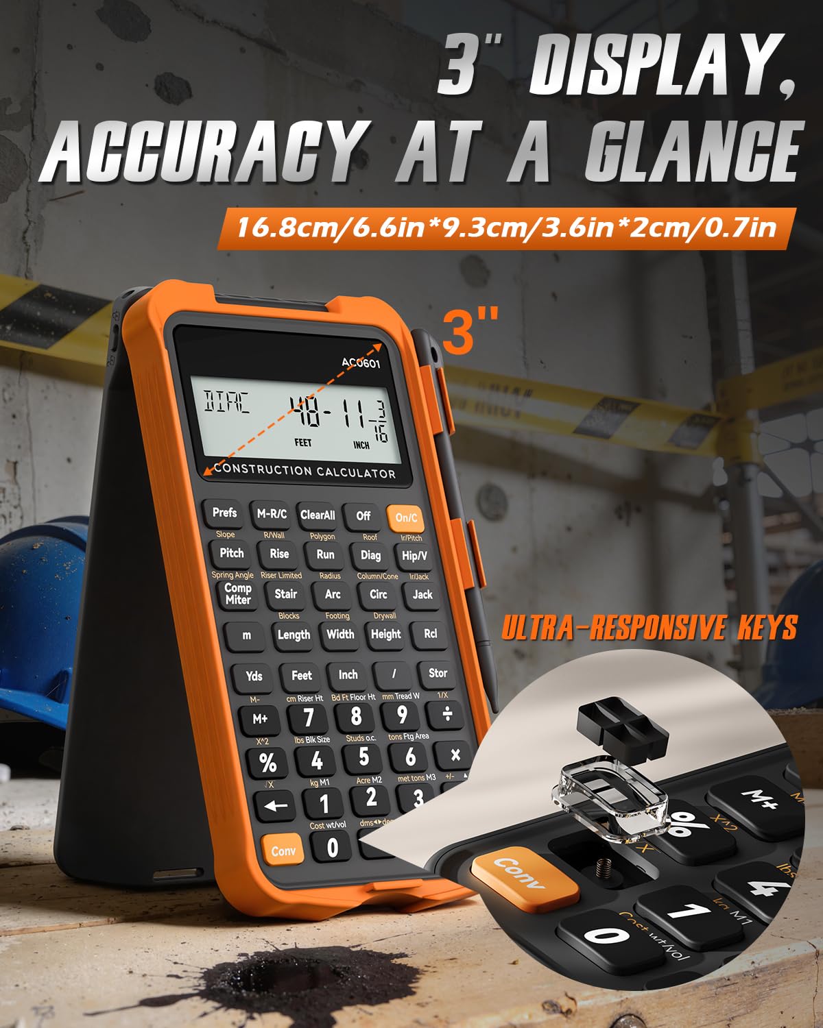 Construction Calculator with Writing Tablet N9934