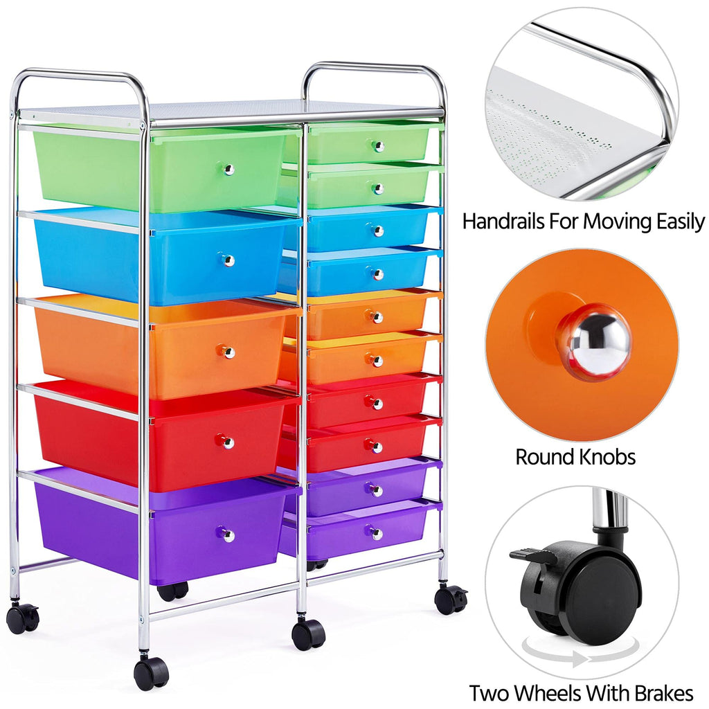 15 Drawer Rolling Storage Cart X32466