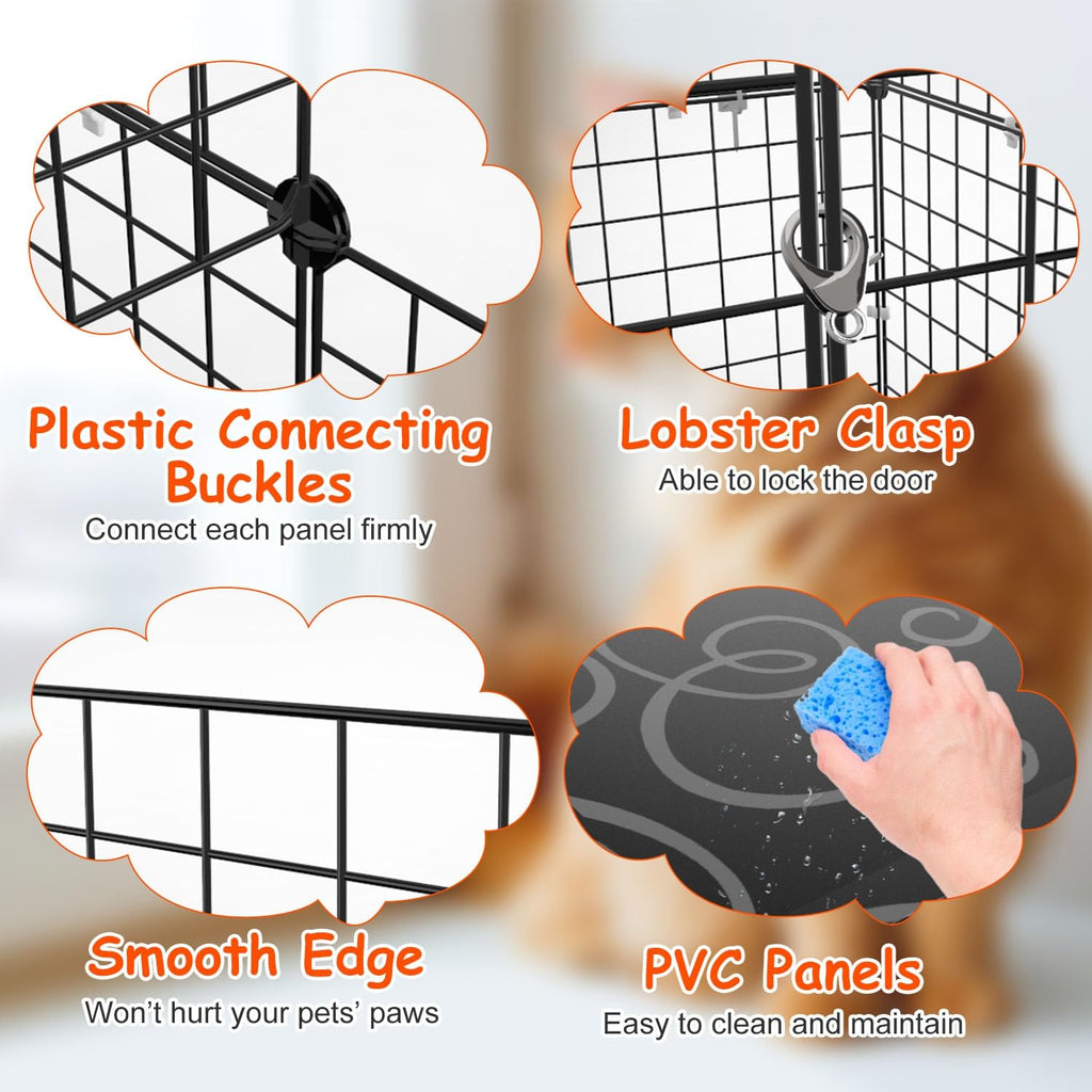 Black 2-Tier Cat Cage V13038