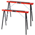 Black and Yellow Steel Folding Sawhorse Set 2-Pack Z4085