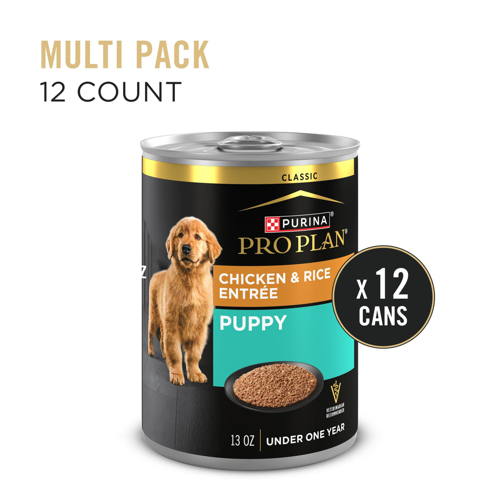 Wet Puppy Food Pate Chicken & Rice 12 Cans T822