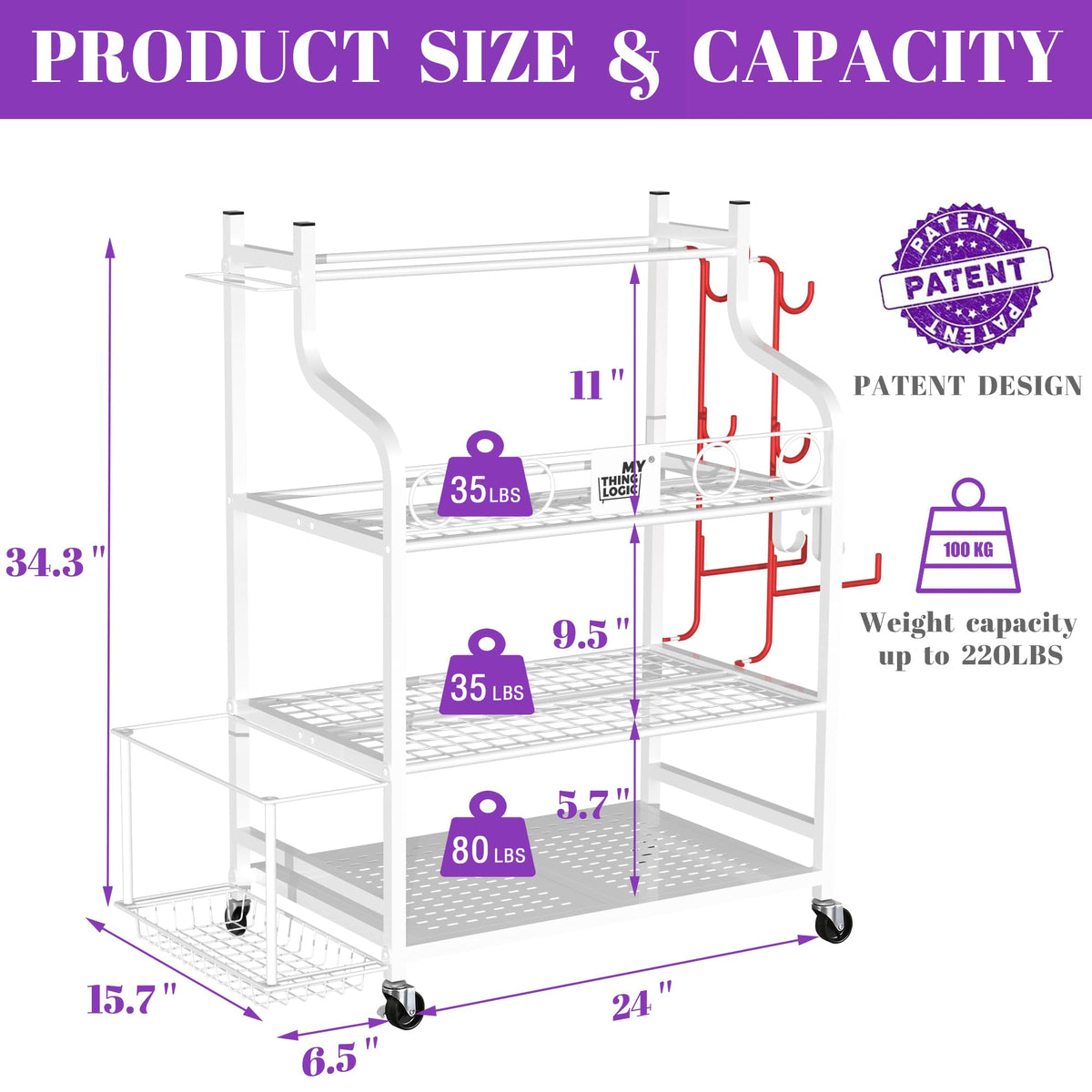 Home Gym Rack for Dumbbells, Yoga Mats and Workout Equipment J121947