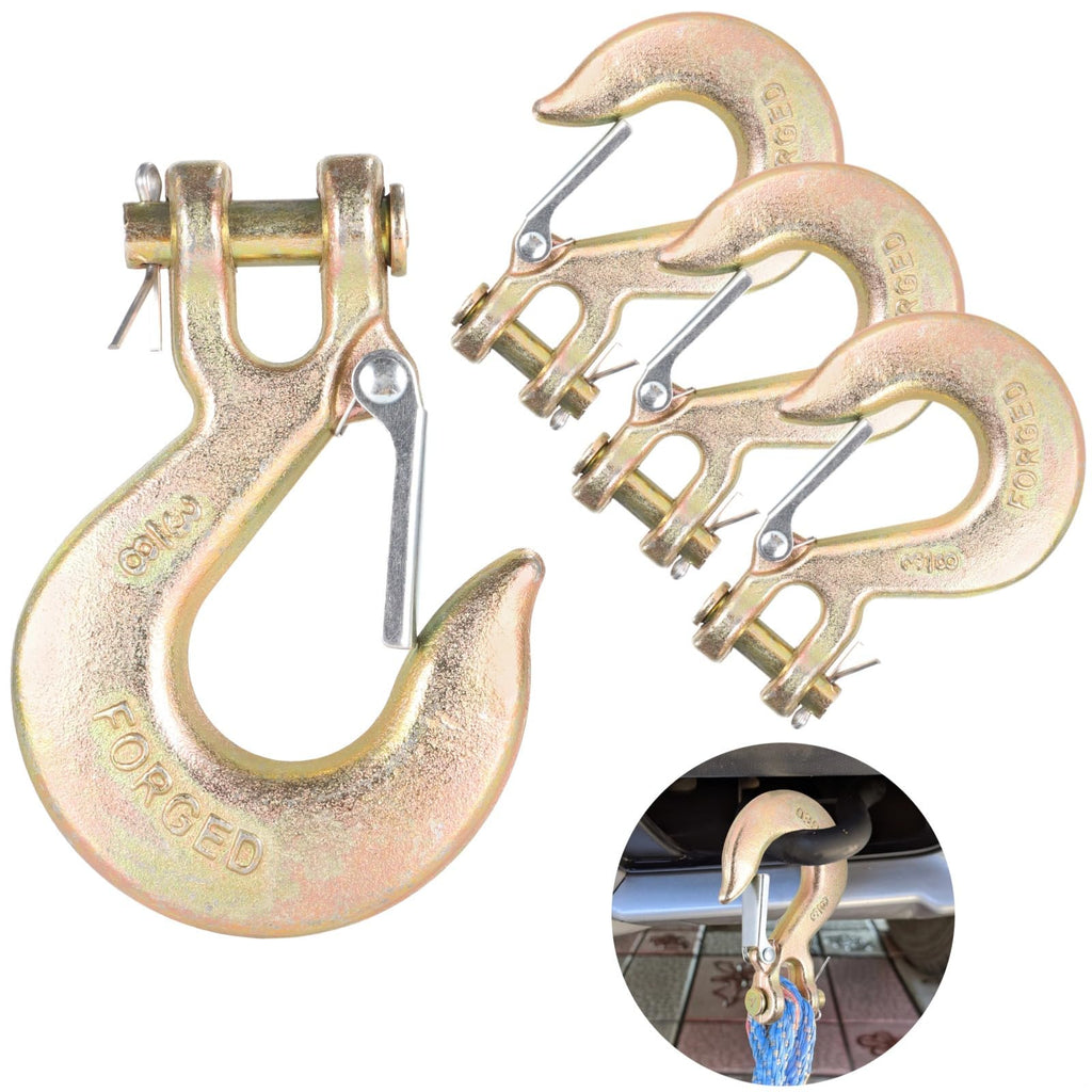 3/8-Inch Grade 70 Steel Clevis Slip Hooks 4-Pack V392