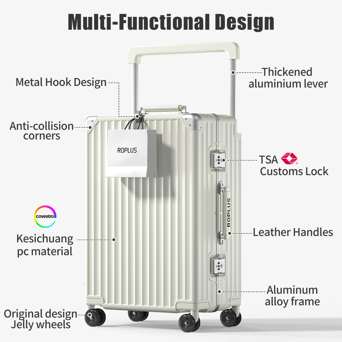 Aluminium Frame Carry on Luggage with TSA Lock Z756