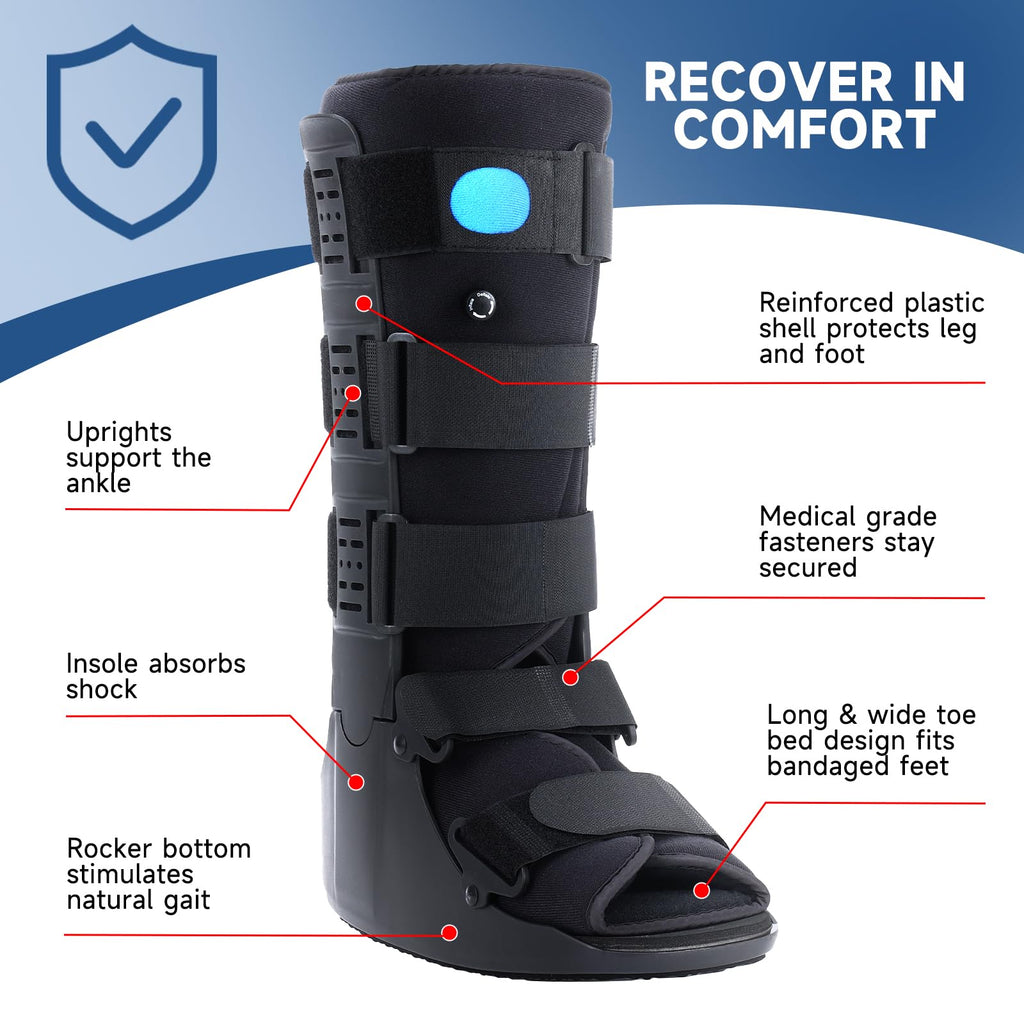 Black Small Tall Inflatable Walking Boot A951281