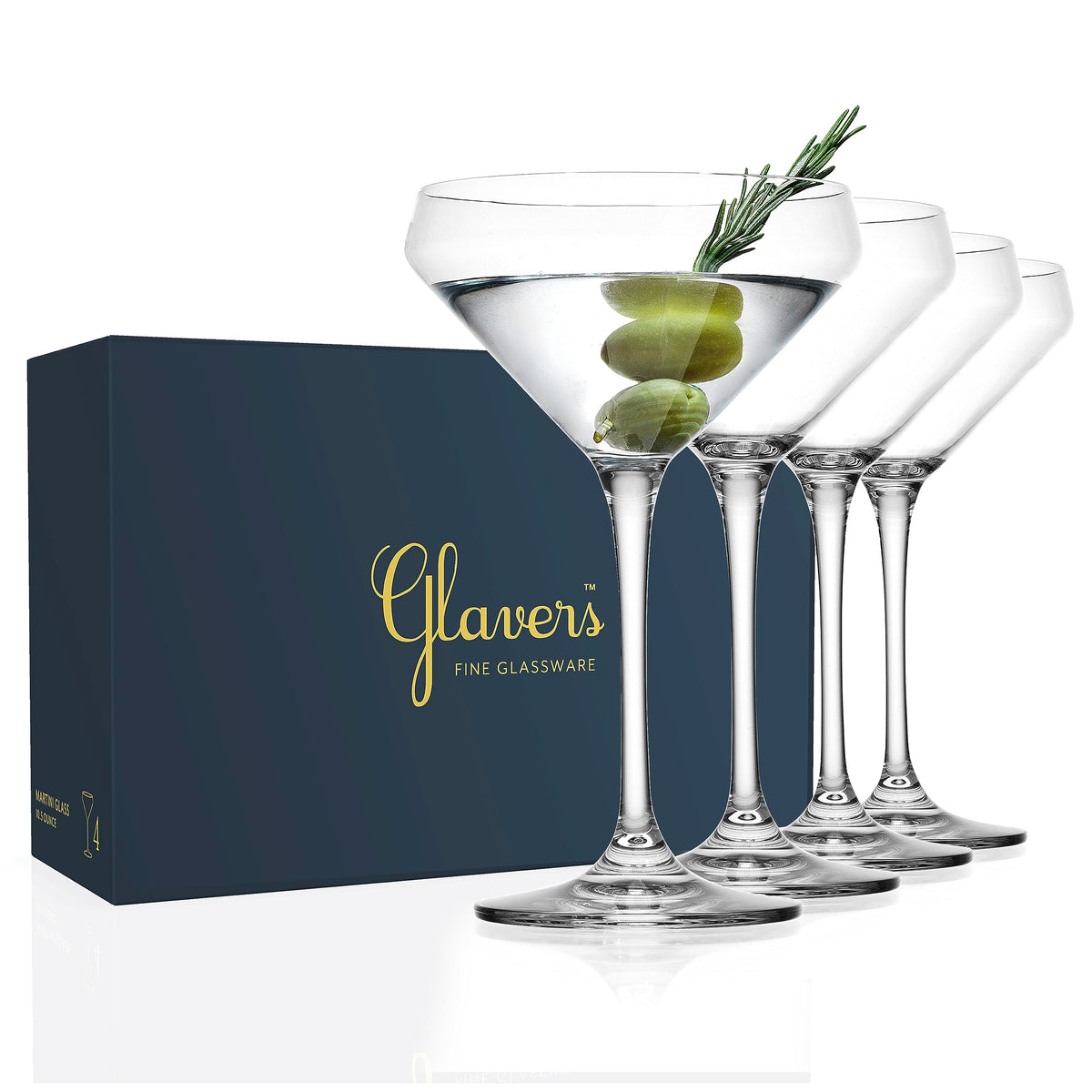 Martini Glasses Set of 4 Stemmed 10.5 Ounce A526797