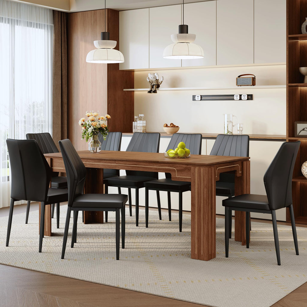 71 Inch Dining Table Set with 8 Chairs T8680