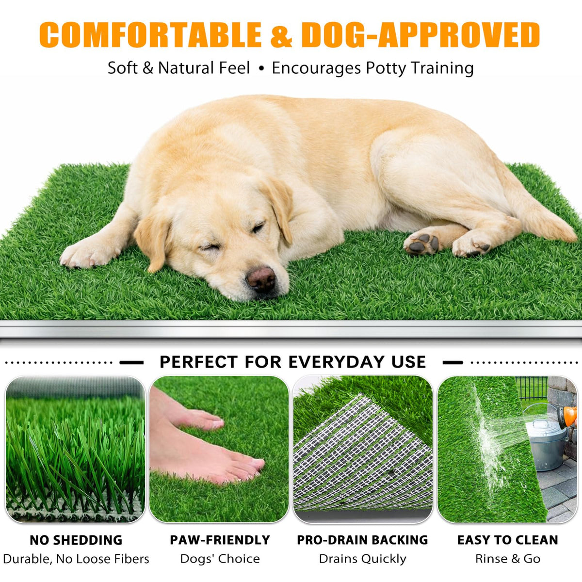 Grass Pee Pad with Stainless Steel Tray I26228