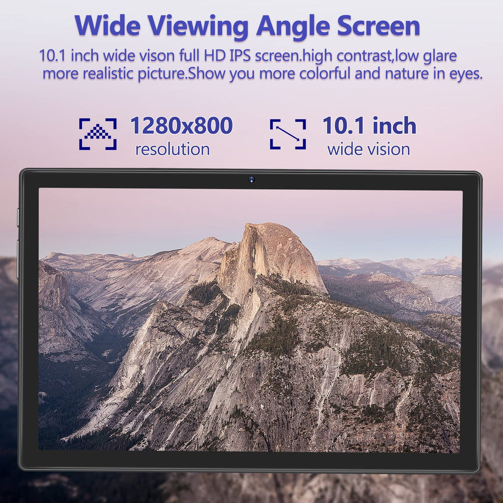 Black 12GB RAM 128GB ROM 10 Inch Android Tablet with Keyboard X7356