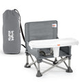Portable Booster Seat, 3-in-1 Floor Seat, Travel High Chair with Feeding Tray, Grey Y396978