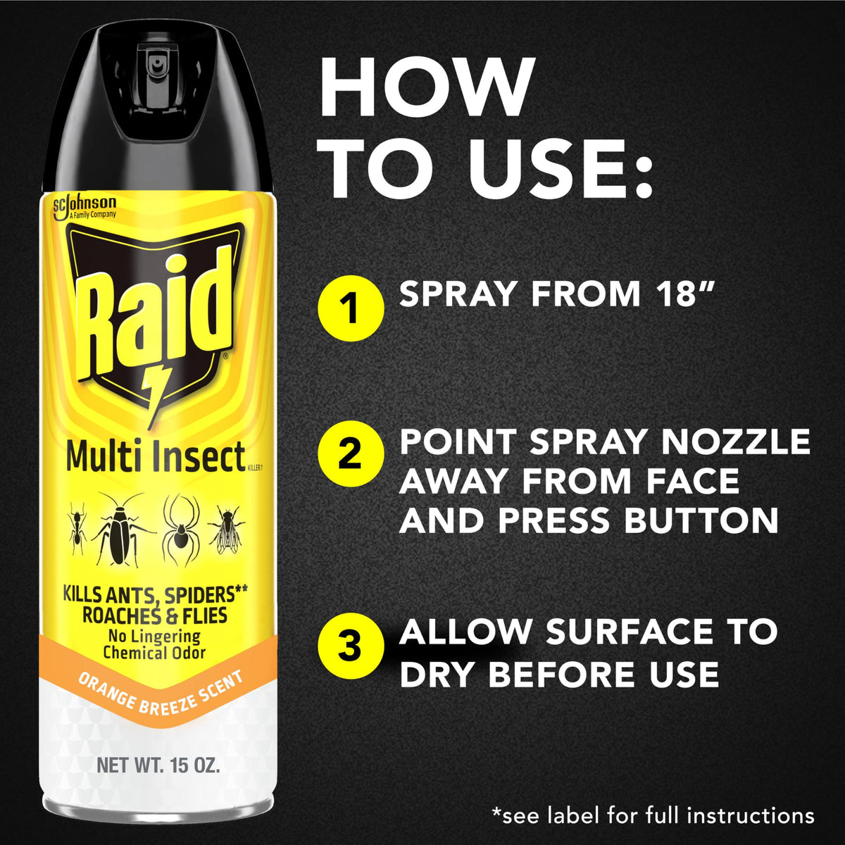Multi Insect Killer Aerosol 15 Ounce (Pack of 6) X981