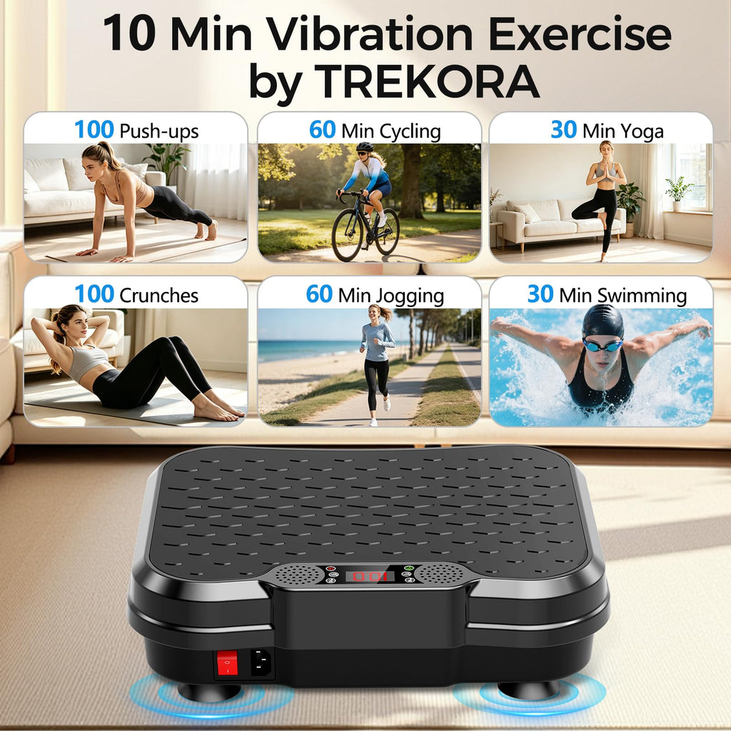 Vibration Plate Exercise Machine with Resistance Bands Z44383
