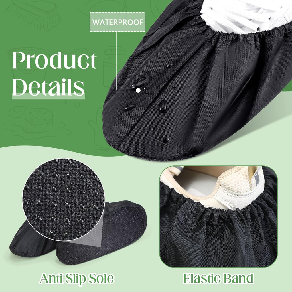 8 Pairs Reusable Waterproof Non Slip Shoe Covers X-Large T340263