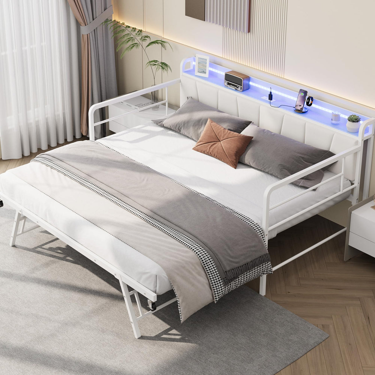 Twin Size Daybed with Trundle Bed T445389