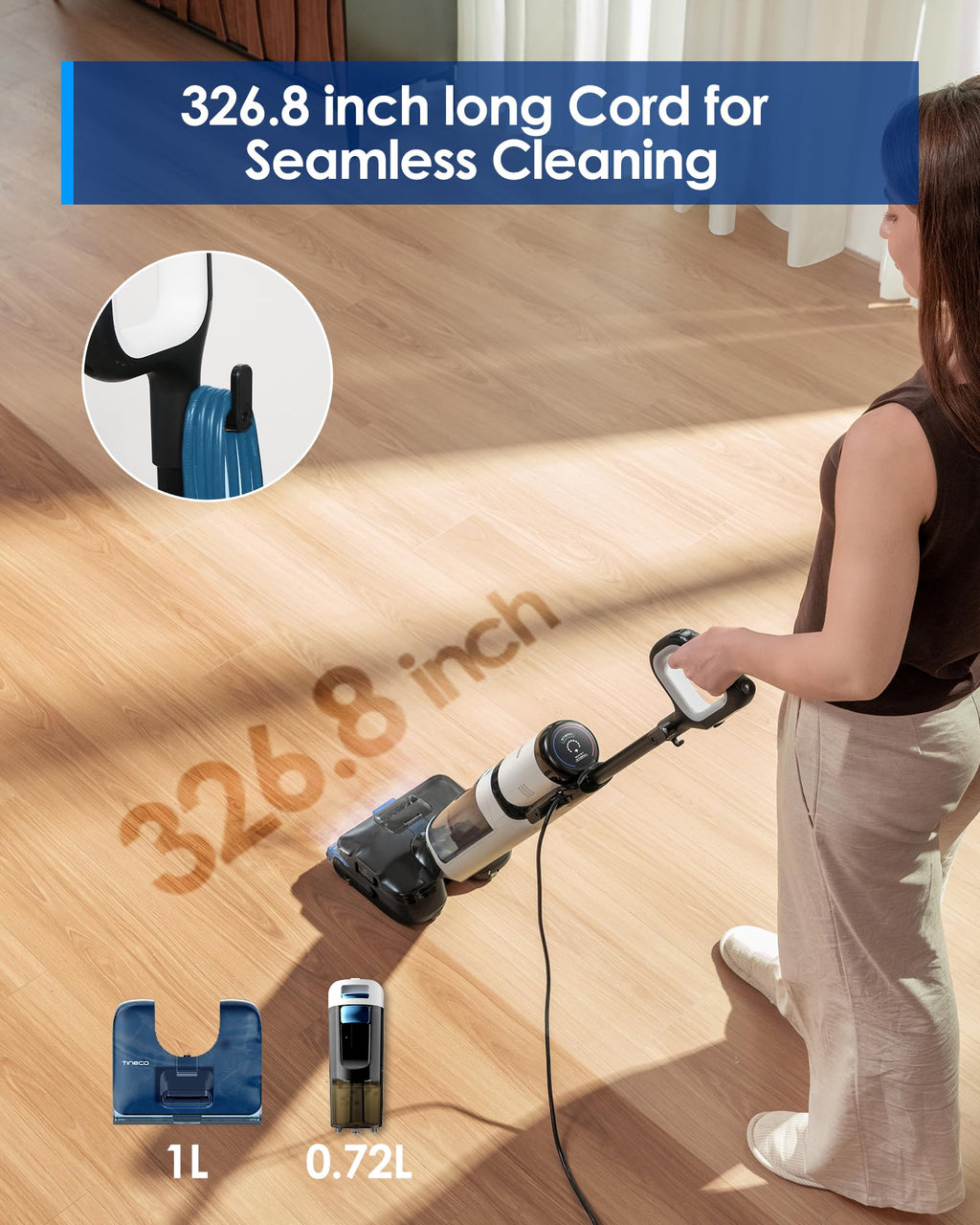 3-in-1 Wet Dry Vacuum Mop with Steam Function M578