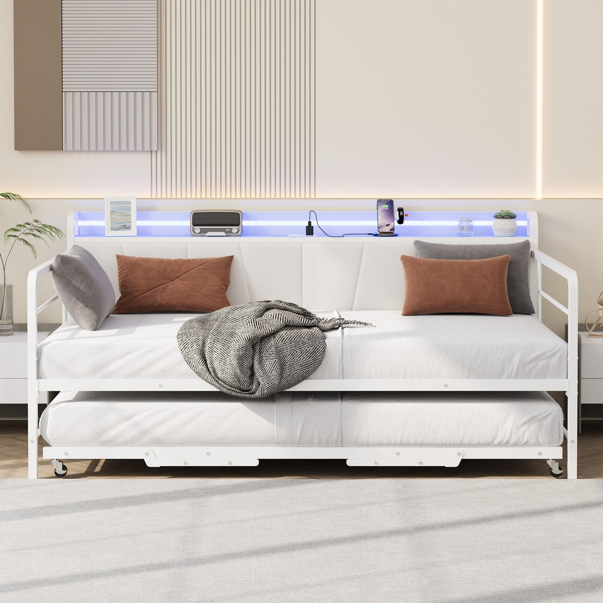 Twin Size Daybed with Trundle Bed T445389