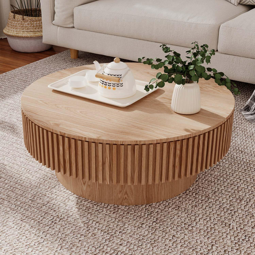 Round Coffee Table with Storage E2917