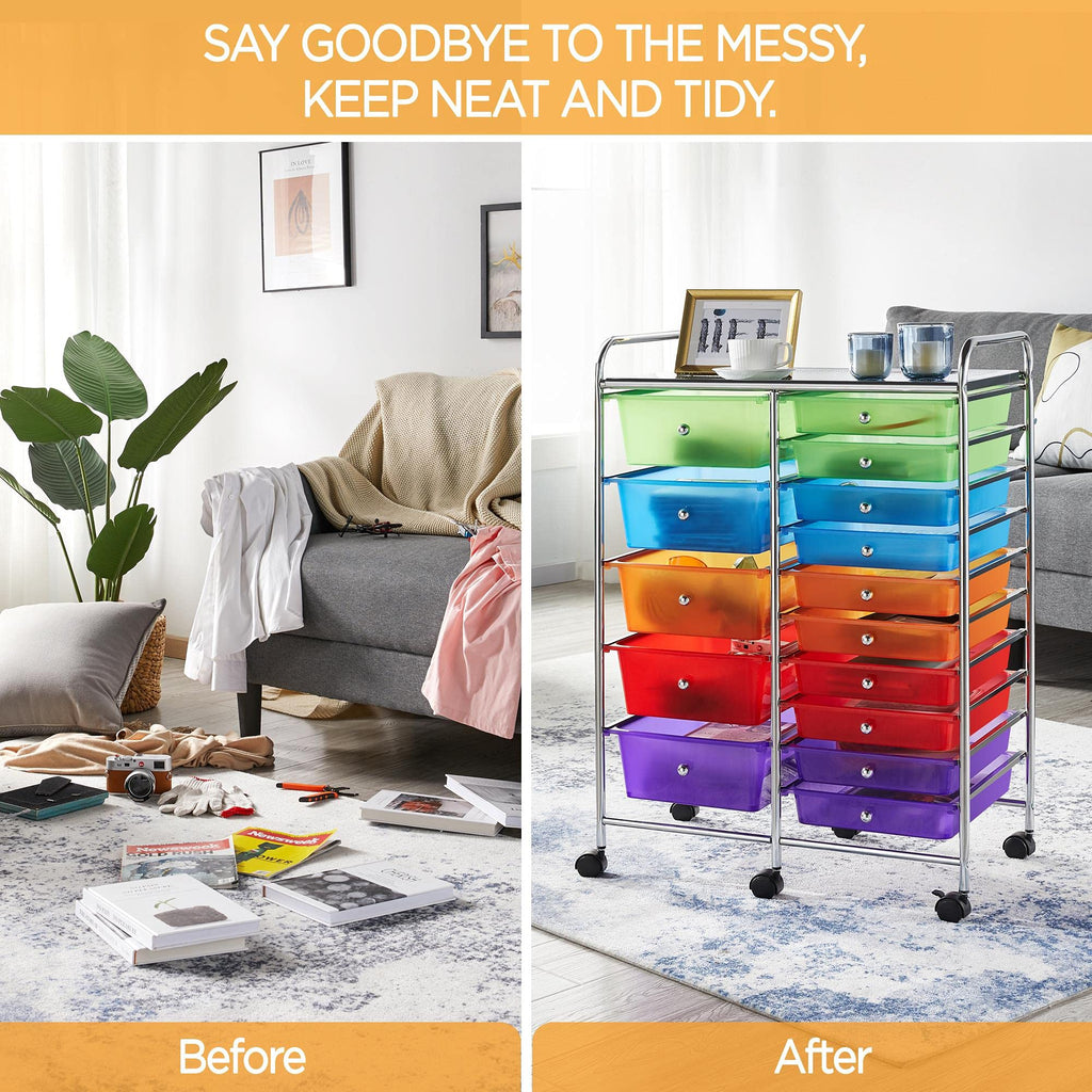15 Drawer Rolling Storage Cart X32466
