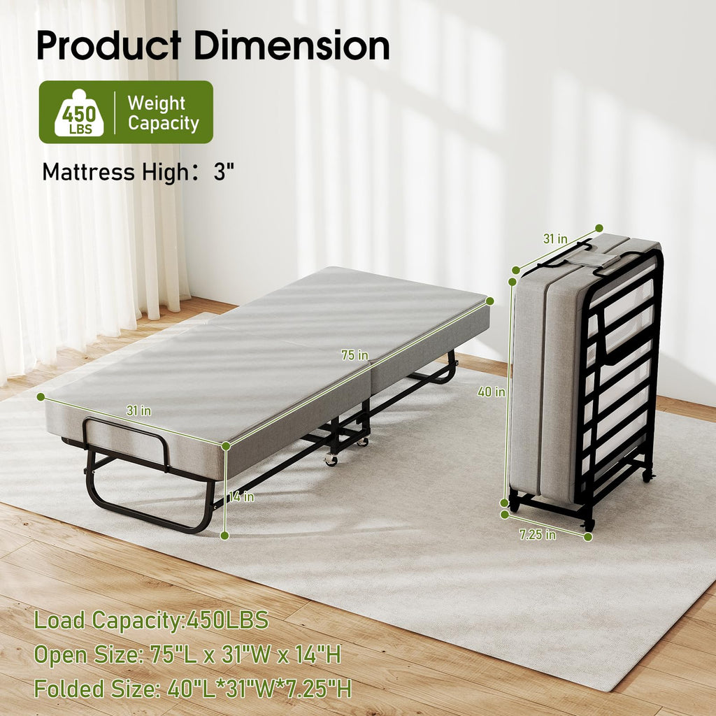 Folding Bed 75" x 31" A333302