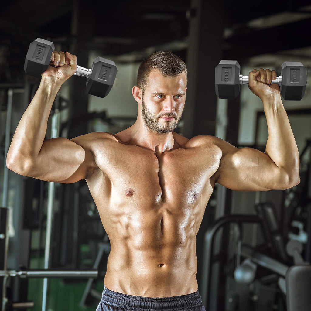 15 lb-550 lb Rubber Hex Dumbbell Set W31317