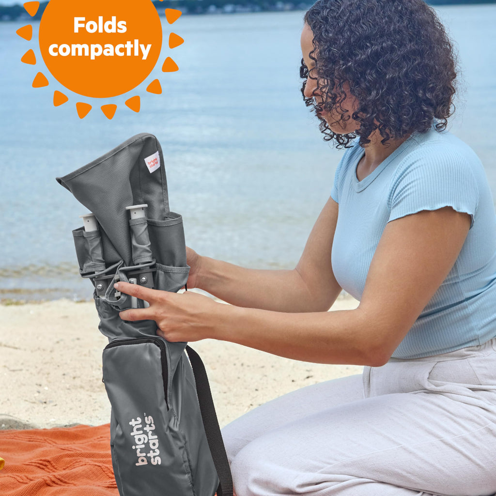 Portable Booster Seat, 3-in-1 Floor Seat, Travel High Chair with Feeding Tray, Grey Y396978