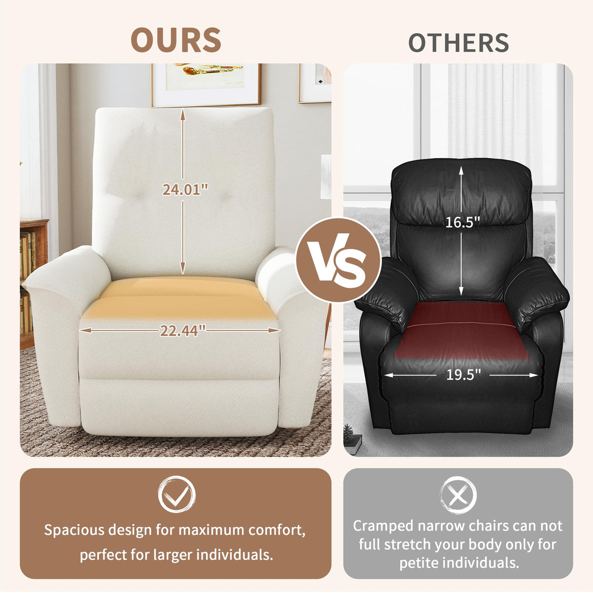 Power Swivel Rocker Recliner Chair with Phone Holder and USB Ports V73509