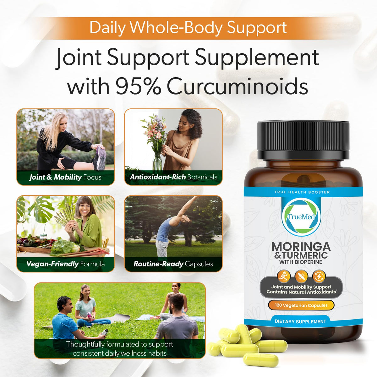Moringa Turmeric Bioperine Supplement 120CT M902