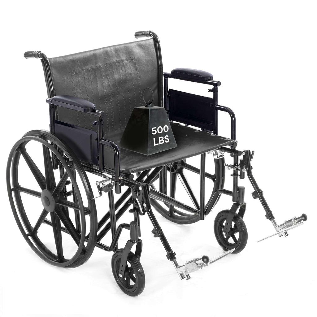 Heavy Duty Bariatric Wheelchair 500lb 24” Seat Width V6139